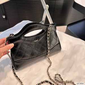 Designer kvinnors axelväska läder diamant guld hårdvara metall cc spänne halvrundhandtag lyx handväska matelasse kedja crossbody väska påsar plånbok 21/24 cm