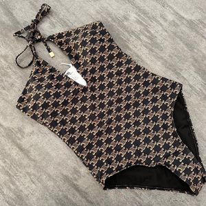 New Classics Designer Celbrand Bikini Women Letters Stamping Lace Up Bikini in un pezzo di costumi da bagno divisi in mello