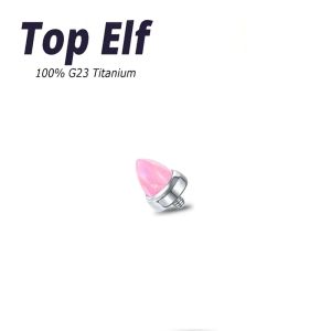 G23 Titanium 16g Opal âncora dérmica Hélice Top Helix de extremidades rosqueadas internamente jóias de piercing de piercing industrial