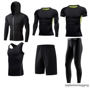 Men039s Tracksuits Sports Suit Male Tight Fit Speed Dry Clothing Long Sleeve Fitness Clothing Running Gym Training Clothing Lia7891665