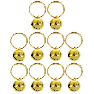 Hundekragen 10 PCs Haustier Bell Haustiere Bells Festival Diy Gold Decor Ornamente Katze Edelstahl -Anhänger Weihnachten