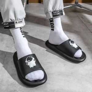 Astronauta Summer Designer Mulher Mulher Slippers Casa Indoor Home Não deslize Graffiti Flip Flip