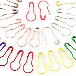 100Pcs Brooches Safety Pins Needles Knitting Stitch Marker Hangtag Bulb Gourd Flask Shape Cross Holder DIY Sewing Kit Craft 22mm