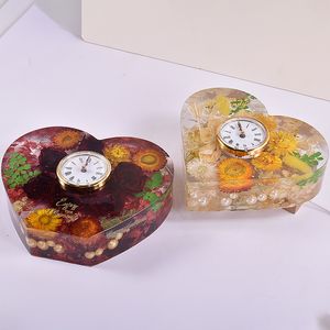 Orologio a forma di cuore in silicone stampo artigiani fatti a mano orologio resina epossidica stampi per matrimoni fai -da -te orologio regalo che produce stampo