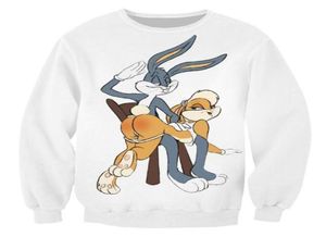 Wholenewest Fashion Womenmen Couples Bugs Bunny Looney Tunes Funny 3D Printed Casual Sweatshirts Hoody Tops MM014517109