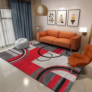 Carpete geométrico nórdico para sala de estar decoração de casa mesa de sofá grande tapetes de área de áreas de quarto anti-chão alfombra de chão