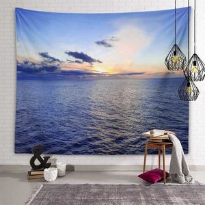 Beach Love Beautiful Tapestry Sunset Tapestries Scenery Wall Art Decoration Tapestry Dormitory Room Living Room Bedroom Home Decoration R0411