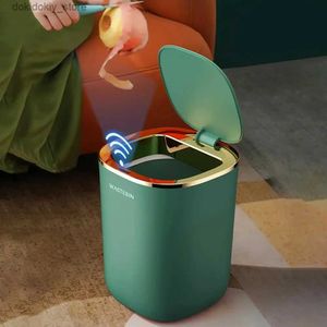 Śmieci łazienki inteligentny czujnik śmieci Can12l Can Can z pokrywką elektryczną wodoodporne śmieci Arbae puszki na kuchenne pst. L49