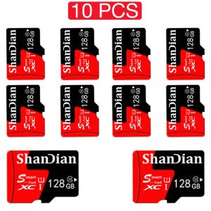 Kort 10 PCS Lot Original Memory Card 128 GB Mini SD Card 64 GB 32 GB 8 GB Klass 10 Höghastighet Mikro TF -kort för telefon/PC -lagringsenheter
