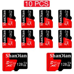 Карты 10 ПК лоты оригинальная карта памяти 128GB Mini SD Card 64GB 32GB 8 ГБ класса 10 Высокоскоростные микро -карты Micro TF для телефона/ПК устройства хранения