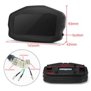 Motorcycle Digital Dash Panel Universal LCD Speedometer Odometer 1/2/4 Cylinder For Honda For Ducati For Kawasaki For Suzuki