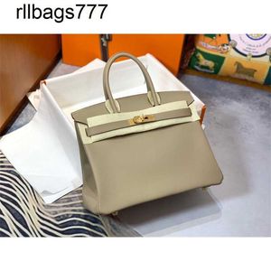 Leather Bk Designer Bags Halfhand Sewing Bag 30epsom Allsteel Kplated Hardware S2 Trench Coat Gray Wax Thread Top Layer