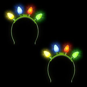 1 Pack Christmas Light Up Bulb Headband Led Glow Christmas Headbands for Kids Adults Christmas Xmas Accessories New Year M68E