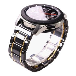 Samsung Galaxy Watch4 5 40mm 45 44mm Pro Amazfit GTS Watch Band Band Band Band Huawei Belt Braceletの20mm 22mmスチールセラミックストラップ