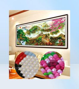 Special Diamond Mosaic Cross Stitch Kits Pearls Diamond Embroidery Scenery Diy Diamond Målning 5D Hemdekoration Great Wall 20118528372