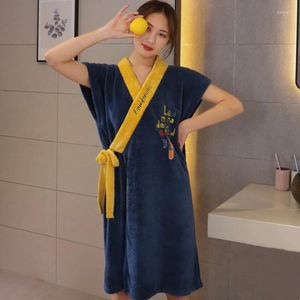 Towel Wearable Microfiber Kimono Bathrobe Woman Shower Soft Bath For Adult Home Textiles And Sauna Towels Gown Dressing