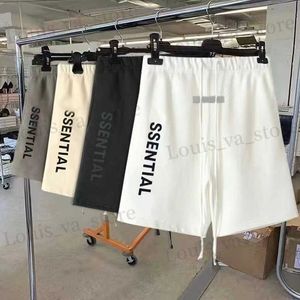 Mens Shorts Loose Mens Shorts Solid Color Reflective Letter Track Pant Casual Couples Joggers Pants High Strt Shorts for Man Short Womens Hip Hop Strtwear Size SXL T24