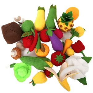 Воскретые овощи, фруктовые игрушки притворяются, что играют с пищевыми игрушками, образовательными игрушками