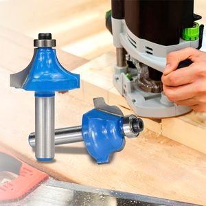 Trärouter Bit 1/4 Shank Corner Rounding Router Bit 2 Flute Tungsten Carbide Cutter Straight End Mill Gravering Tools