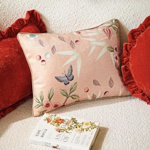 Pillow Peach Color Pillows Butterfly Case Dancing Decorative Cover For Sofa Chair Home Decorations