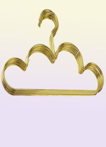 10st. Sätt klädhängare för Baby Kid Gold Non Slip Metal Space Saving Cloud Shape Hanger Cloth Storage Organizer Rack 23433956