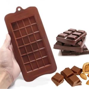 50pcs 24 Grid Silicone Square Chocolate Mold Dssert Bar Block Ice Cake Candy Sugar Bake Mould