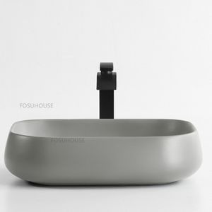 Kit di lavandino per ceramica nordica mobili da bagno lavaggio grigio ellisse design creativo design in casa controsoffitto washbasin d