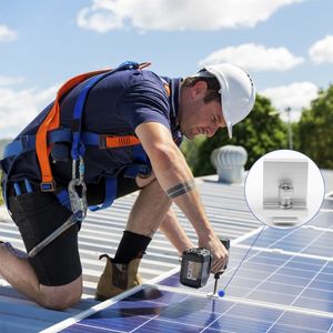 Morsetto solare morsetto in alluminio morsetti di estremità regolabile pannello solare morsetto per staffa per motociclisti per le installazioni tetti