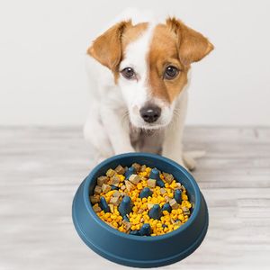 Tigela de cachorro durável conveniente grande capacidade reutilizável lenta raça de cães tigela de comida