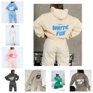 Designer Mens White Hoodie Tracksuit 2 Piece Sets Women Hooded Hoodies Long Sleeved Spring Autumn Sweatshirt Sporty Multi-color Fox