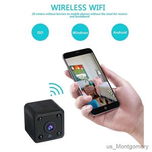 Webcams x6 mini câmera IP Wi-Fi Sports Câmera HD 1080p Vigilância de segurança sem fio Battery Night Vision Vision Smart Home Micro Cam