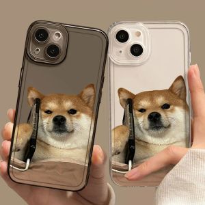 Caixa de telefone de casal de cachorro corgi