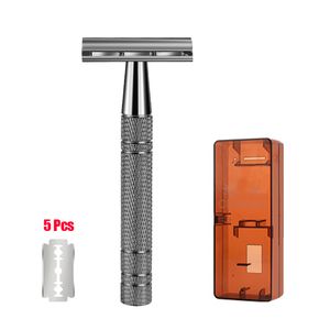 NOVA liga de zinco Razor clássico de segurança dupla de borda de barbear para homens barbearwomens remoção de cabelo com lâminas de barbear barbeador manual