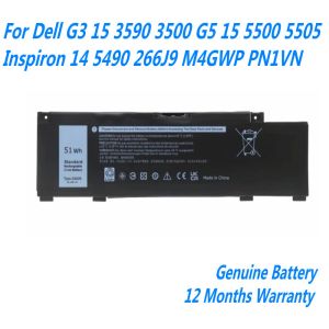 Batterie Nuova batteria per laptop 266J9 per Dell G3 15 3590 3500 G5 15 5500 5505 Inspiron 14 5490 M4GWP PN1VN 11.4V 51Wh