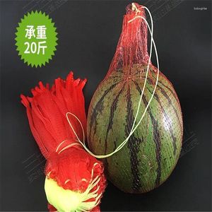 Förvaringspåsar 10 st röda nätpåse förtjockad nät frukt och grönsaksförpackning vattenmelon vattenförpackning stark hållbar