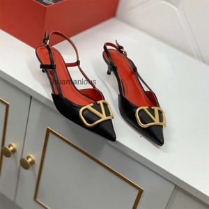 New Toe High V-shaped Rhinestone Valenstino Summer Womens Straight Shoes Buckle Metal Evening Versatile Pointed Vbuckle Sandals Heels Silver NLFE