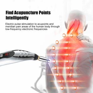 USB Rechargeable Acupuncture Pen 5/3 Head Laser Meridian Energy Massage Pen Massager For Body Face Neck Leg Therapy Health Care