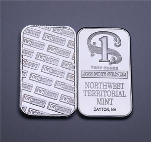 1 Troy Ounce 999 Fine Silver Bullion Bar Northwest Teeritorial Mint Silver Bar SilverPlated Brass No Magnetism7064889