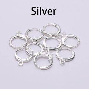 20pcs/lot 14x12mm Gold Silver Color French Earring Hook Earwire Earrings Clasp Base Fitting for DIY Jewelry Making Accessories