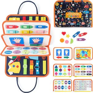 Busting Board Toddler Travel Toys Montessori Educational Activity Toys Sensory Toys for Kids Autism Preschool Learning Gift