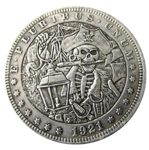 HB16 Hobo Morgan Dollar Skull Zombie szkielet kopia monety mosiężne ozdoby rzemieślnicze akcesoria do dekoracji 4965098