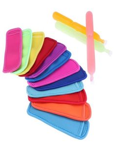 18x6cmカラフルなネオプレンポプシクルホルダーZer Icy Pole Ice Lolly Sleeve Protector for Ice Cream Tools Party Supply Tool4907655