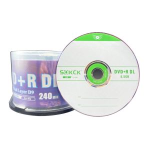 Disks Großhandel DVD -Disc DVD+R 8,5 GB Dual -Layer D9 8x 240 min 50pcs/Los