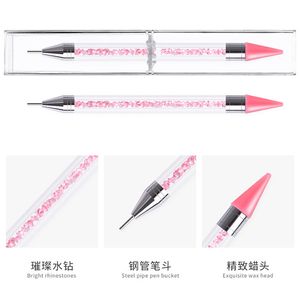 3 Wax Heads or 1PC Dual-ended Dotting Picking Nail Art Pen Crystal Beads Tiny Rhinestone Studs Sequins Picker Manicure Wax Tools