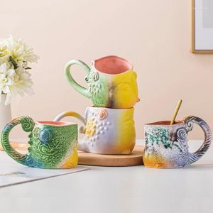 Tassen Chamäleon Keramik Kaffee Kaffeetasse trinken kreative Persönlichkeit Trend Süßes Mädchen Büro Home Geschenk und Tassen