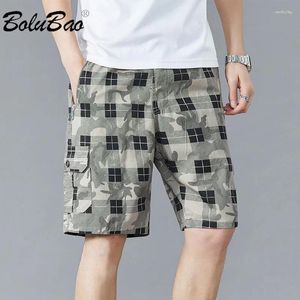 Men's Shorts 2024 Outdoor Casual for Men Plaid Slim-fit Large Pocket Five-point Beach Pants High Quality