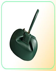 حقيبة جلدية Women039S Design Design Handbag Wonton Dumpling Bag Satchel5863986