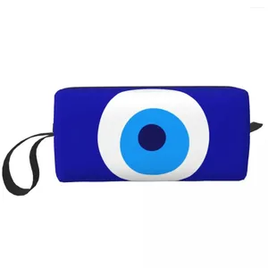 Cosmetic Bags Travel Nazar Evil Eye Protection Symbol Toiletry Bag Amulet Turkish Makeup Organizer Beauty Storage Dopp Kit Case Box