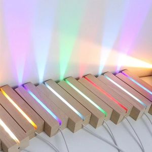 5,9 pollici di lampada luminosa colorata calda fredda calda lunghe lampada lampada luminosa a LED LED 3D LAD LASER LAMPAGNO ACRILICA BASA LAMPAGNO DI LEGNO