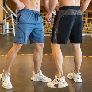 Pantolon erkek plaj şort erkek spor salonu fiess spor kısa pantolon joggers basketbol spor giyim vücut geliştirme gevşek artı boyutu fermuarlı cep